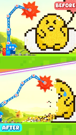 Gameplay screenshot 1 from Block Crusher: Bucket Teardown - Casual game